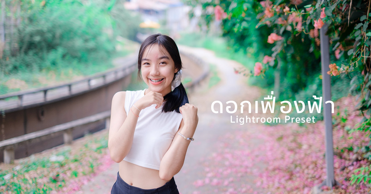 พรีเซ็ต Lightroom แต่งรูปโทนดอกเฟื่องฟ้า